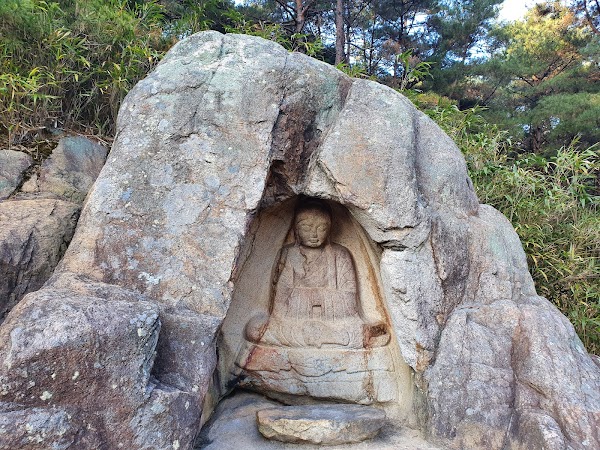 Seated Stone Buddha at Bulgok Valley