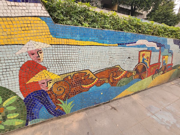 Ceramic mosaic mural road 1