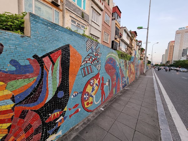 Ceramic mosaic mural road 4