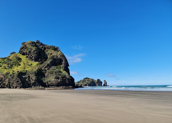 Piha black sand beach