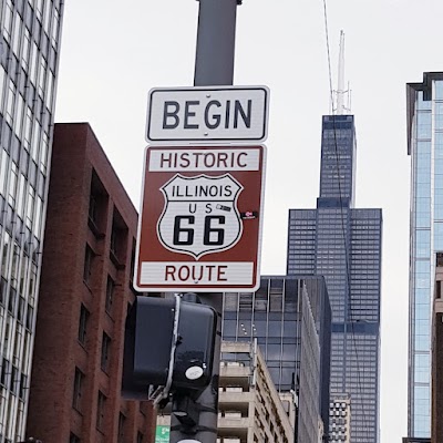 Historic Route 66 Begin Sign