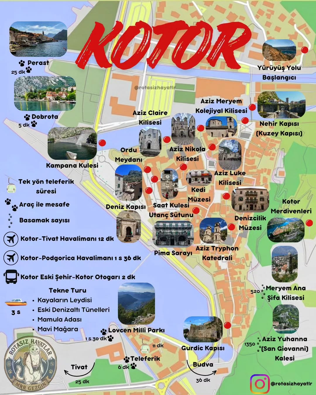 Rotasız Hayatlar | ●Gezi ●Rota ●Mekan ●Pati, Tivat