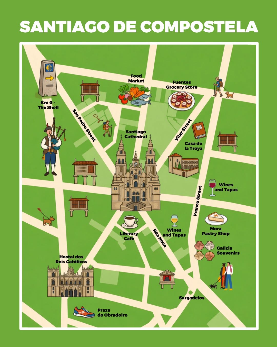 Santiago Ways English, Praza do Obradoiro