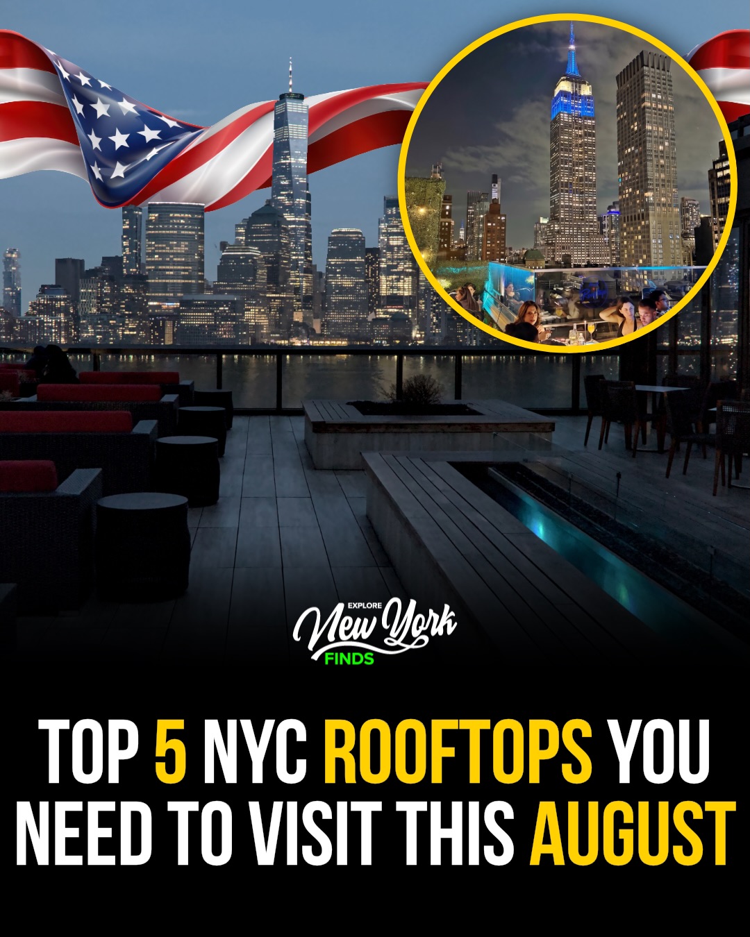 New York City 🗽 NYC Travel | Hotels | Food | Tips, One40 Rooftop (Bar / Restaurant)