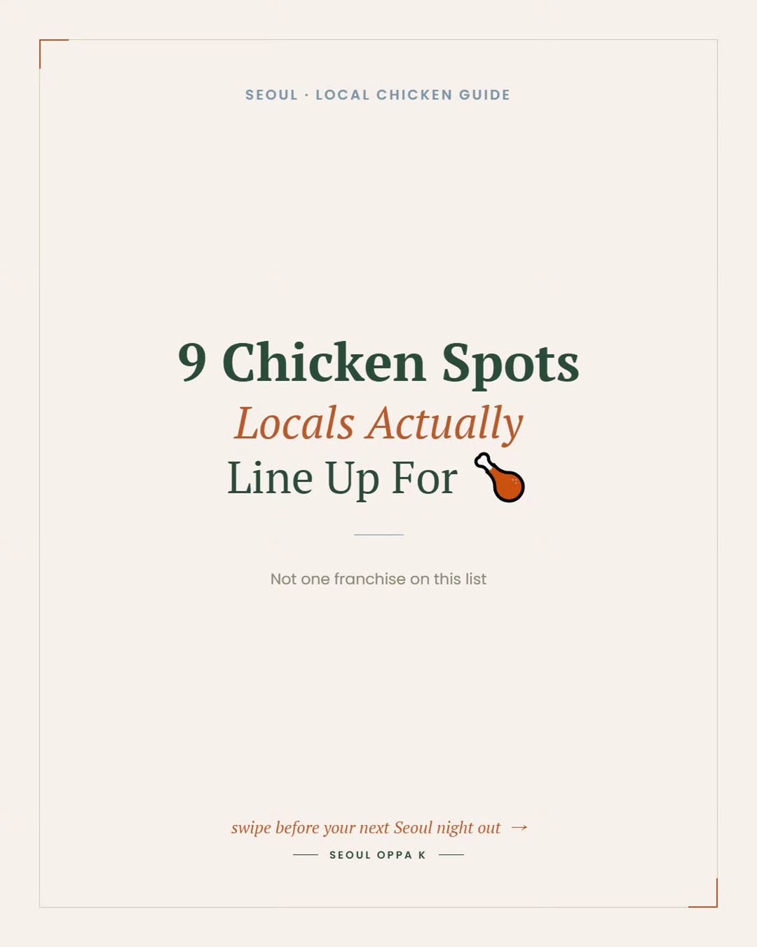 Seoul Oppa K, Korean Chicken Club
