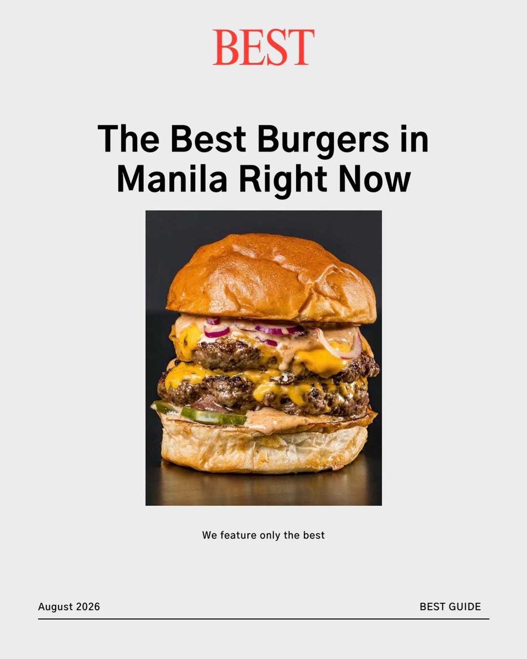 BEST OF THE PHILIPPINES, Sterv Burger