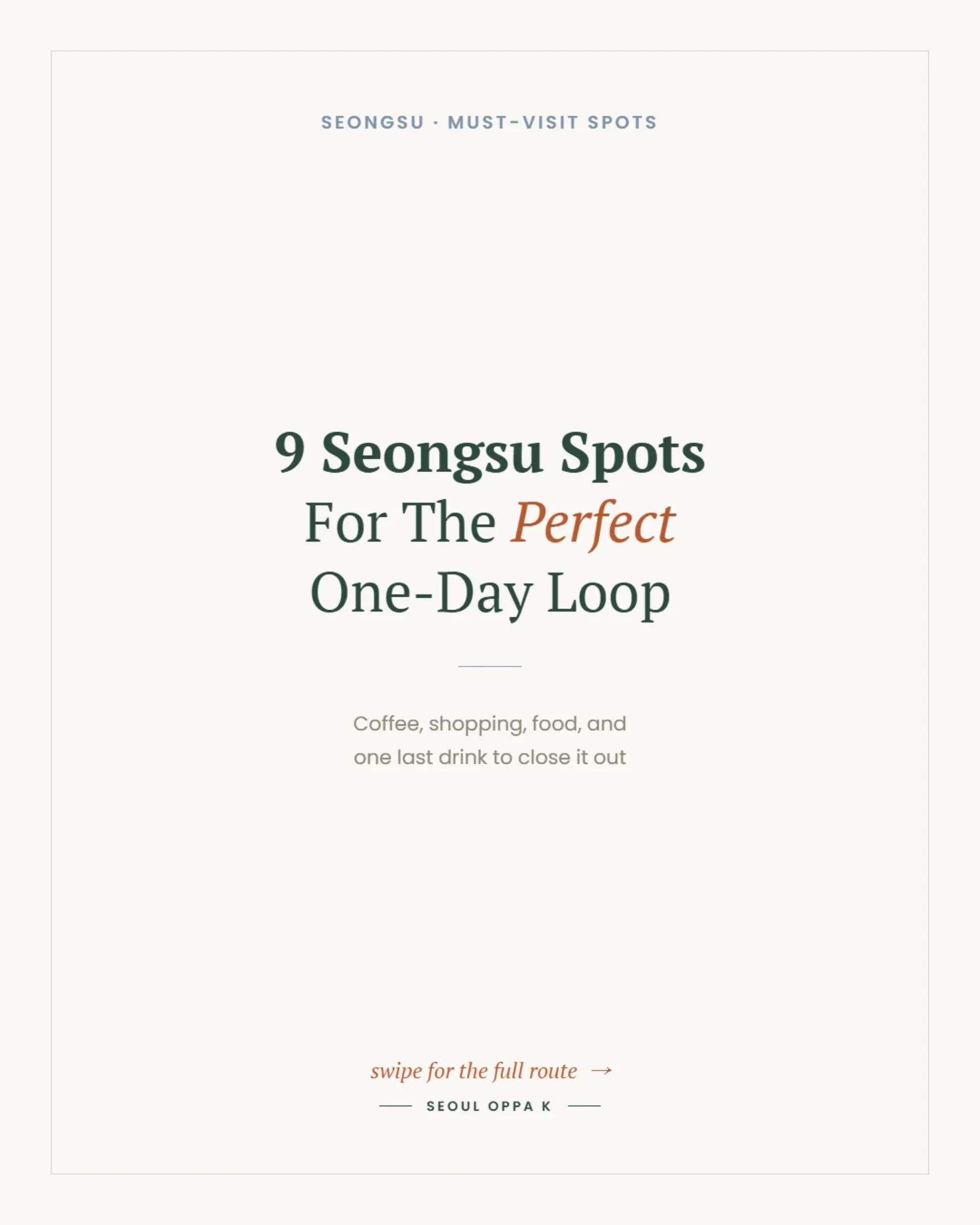 Seoul Oppa K, DIOR Seongsu