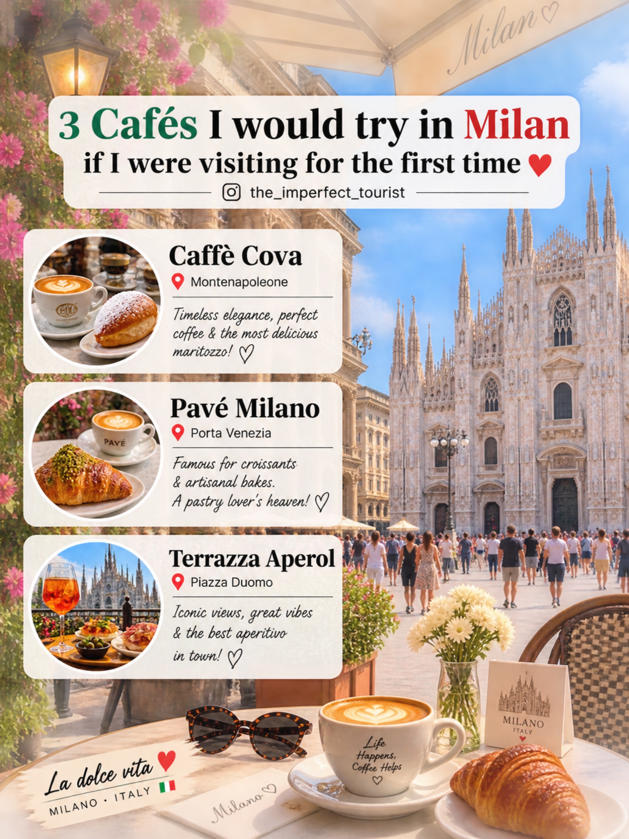 The Imperfect Tourist, Cova Montenapoleone