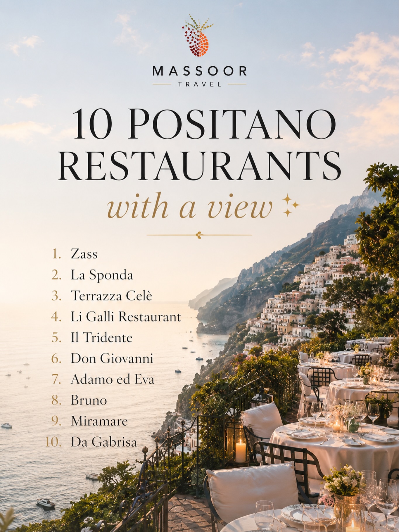Massoor Travel, Ristorante Adamo ed Eva Positano