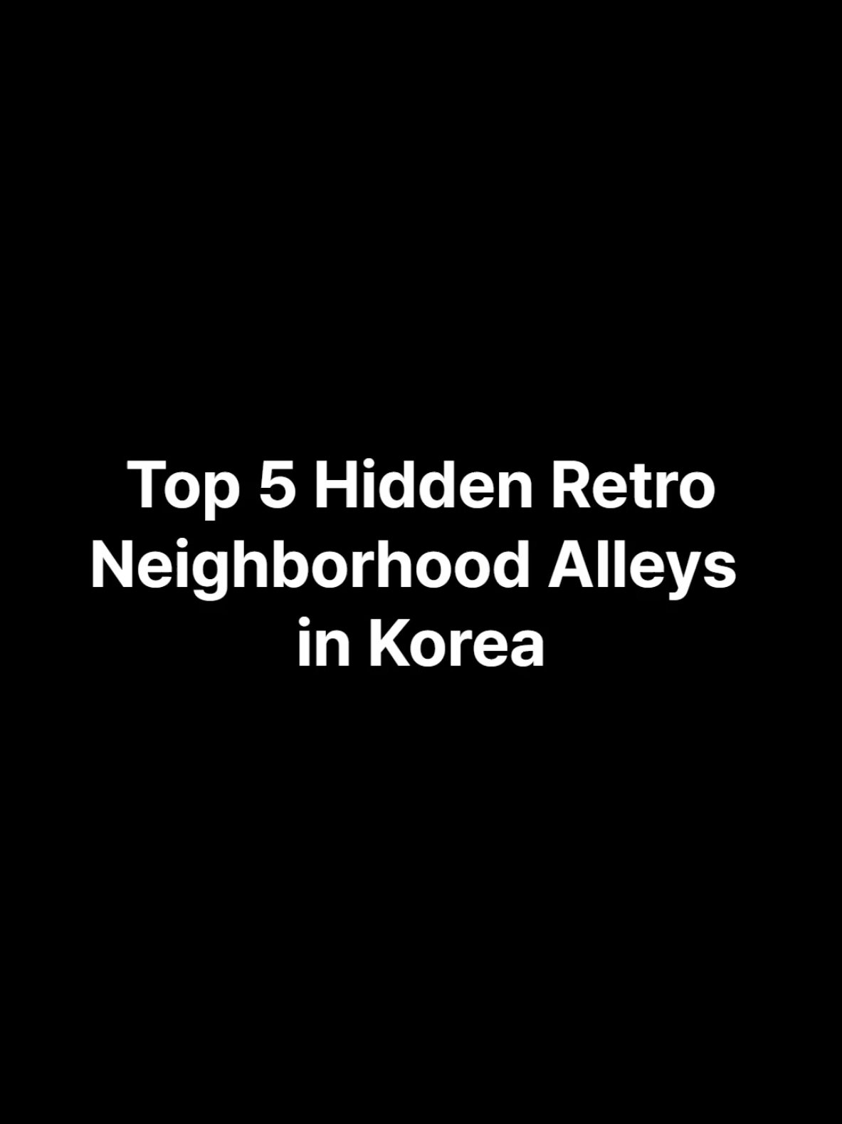 K-Top5, Seochon Hanok Village