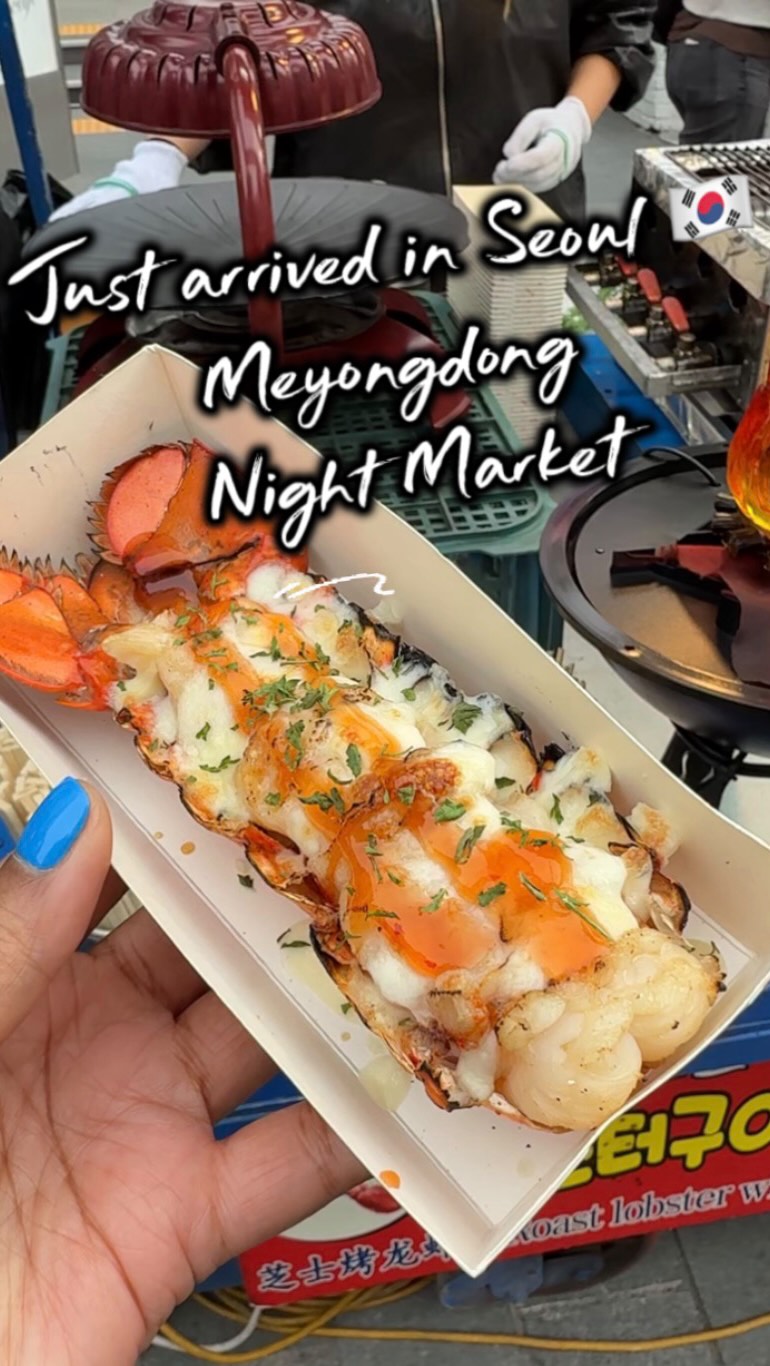 The FunFluencer 🌍✈🍗🎉🥂🪂, Myeongdong Night Market