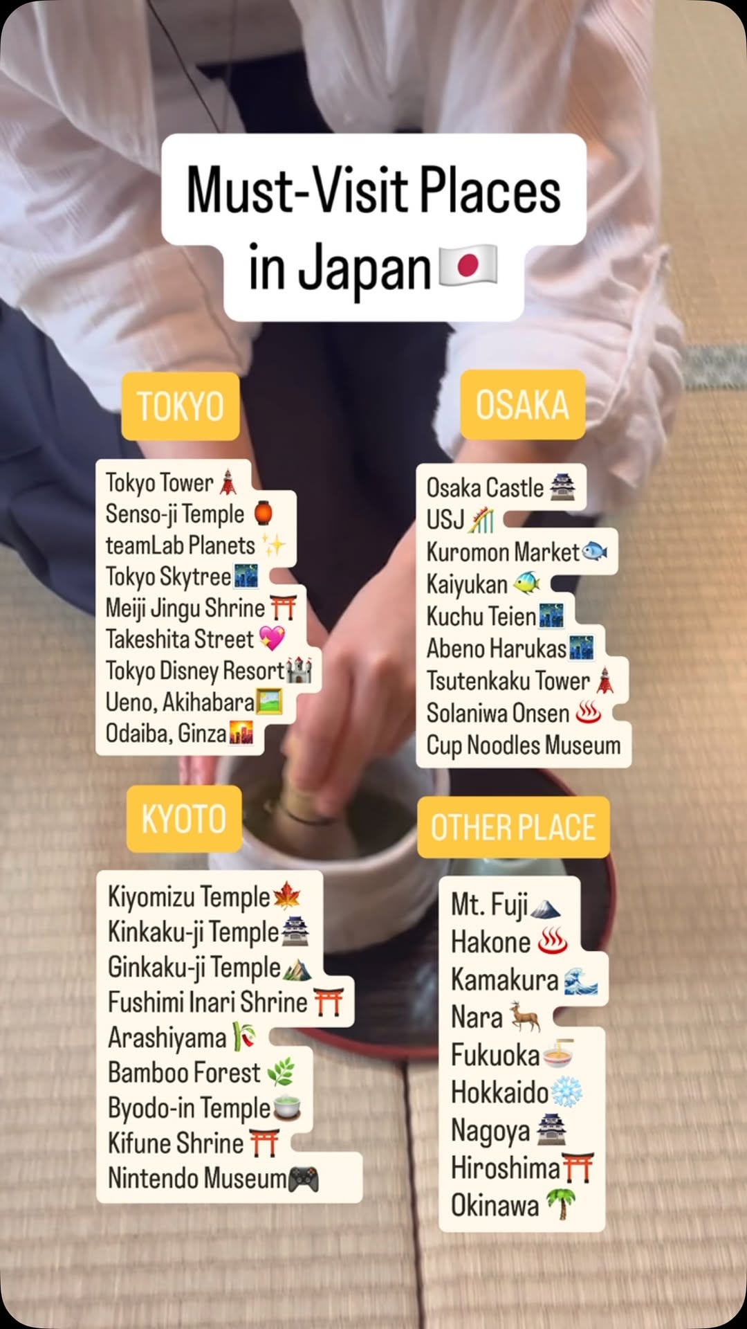 Matcha experience Kyoto, Tokyo Tower
