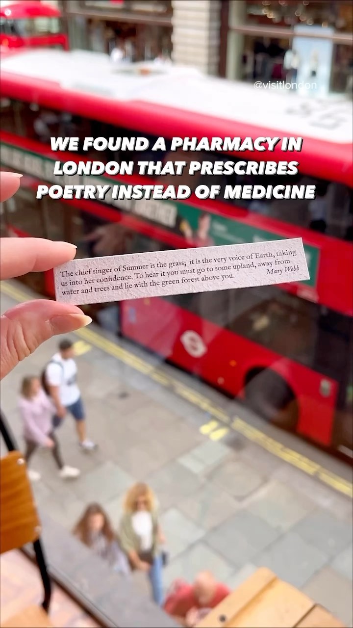 VISIT LONDON, Poetry Pharmacy