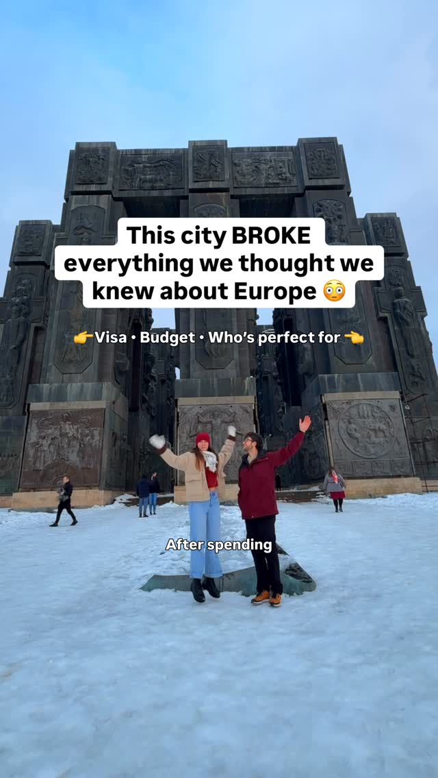 Sara & Ryan | International Travel Couple, Holy Trinity Cathedral of Tbilisi
