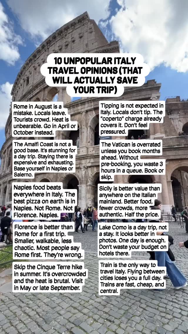 Honest Travel Tips | Sunny, Colosseum